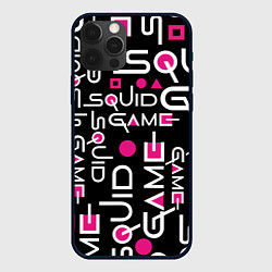 Чехол для iPhone 12 Pro Max SQUID GAME ЛОГО PINK, цвет: 3D-черный