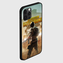 Чехол для iPhone 12 Pro Max PUBG СОЛДАТ В ШЛЕМЕ ПАБГ, цвет: 3D-черный — фото 2