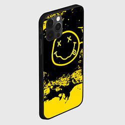 Чехол для iPhone 12 Pro Max Нирвана Гранж Nirvana Smile, цвет: 3D-черный — фото 2