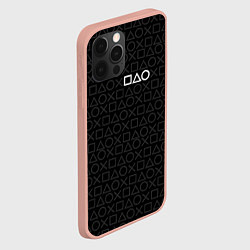 Чехол для iPhone 12 Pro Max ПАТТЕРН КРУГ КВАДРАТ ТРЕУГОЛЬНИК PATTERN, цвет: 3D-светло-розовый — фото 2