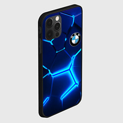 Чехол для iPhone 12 Pro Max BMW LOGO 3Д ПЛИТЫ ГЕОМЕТРИЯ, цвет: 3D-черный — фото 2