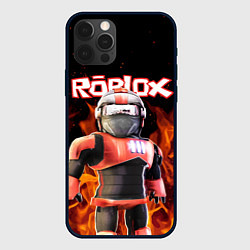 Чехол для iPhone 12 Pro Max ROBLOX FIRE РОБЛОКС ОГОНЬ ПОЖАРНЫЙ, цвет: 3D-черный