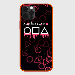 Чехол для iPhone 12 Pro Max Squid Game Pattern, цвет: 3D-красный