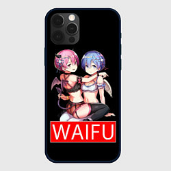 Чехол iPhone 12 Pro Max Рем и рам вайфу Re zero ahegao