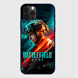 Чехол для iPhone 12 Pro Max Battlefield 2042 game art, цвет: 3D-черный