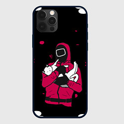 Чехол для iPhone 12 Pro Max Игра в кальмара x Кот,, цвет: 3D-черный