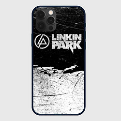 Чехол iPhone 12 Pro Max Линкин Парк Лого Рок ЧБ Linkin Park Rock