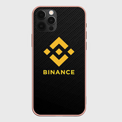 Чехол iPhone 12 Pro Max БИНАНС ЛОГО CARBON BINANCE LOGO