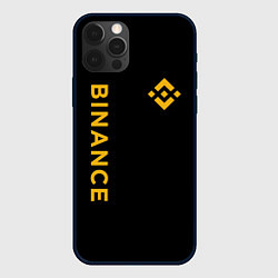 Чехол для iPhone 12 Pro Max БИНАНС ЛОГО КАРБОН BINANCE LOGO, цвет: 3D-черный