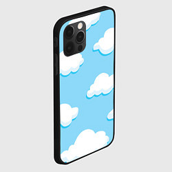 Чехол для iPhone 12 Pro Max Белые облака, цвет: 3D-черный — фото 2