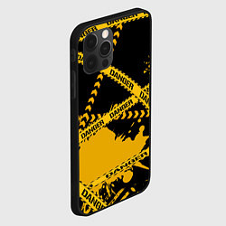 Чехол для iPhone 12 Pro Max Лента DANGER, цвет: 3D-черный — фото 2
