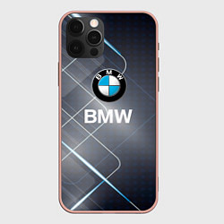 Чехол для iPhone 12 Pro Max BMW Logo, цвет: 3D-светло-розовый