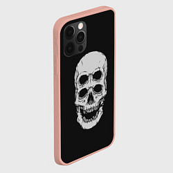 Чехол для iPhone 12 Pro Max Terrible Skull, цвет: 3D-светло-розовый — фото 2