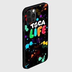 Чехол для iPhone 12 Pro Max TOCA BOCA RAINBOW PAINTS ТОКА БОКА РАДУЖНЫЕ КРАСКИ, цвет: 3D-черный — фото 2