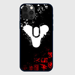 Чехол для iPhone 12 Pro Max DESTINY 2 RED & WHITE PATTERN LOGO, цвет: 3D-черный