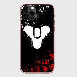 Чехол iPhone 12 Pro Max DESTINY 2 RED & WHITE PATTERN LOGO