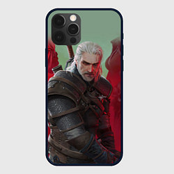 Чехол для iPhone 12 Pro Max ВЕДЬМАК THE WITCHER ГЕРАЛЬТ С МЕЧОМ, цвет: 3D-черный