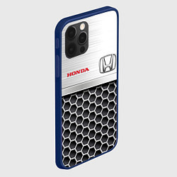 Чехол для iPhone 12 Pro Max HONDA Стальная решетка, цвет: 3D-тёмно-синий — фото 2