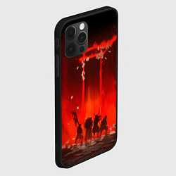 Чехол для iPhone 12 Pro Max GHOST OF TSUSHIMA САМУРИ В ОГНЕ, цвет: 3D-черный — фото 2
