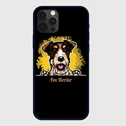 Чехол для iPhone 12 Pro Max Фокстерьер Fox terrier, цвет: 3D-черный