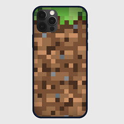 Чехол для iPhone 12 Pro Max ЗЕМЛЯ DIRT MINECRAFT, цвет: 3D-черный