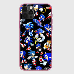 Чехол для iPhone 12 Pro Max SONIC PATTERN HERO СОННИК, цвет: 3D-малиновый