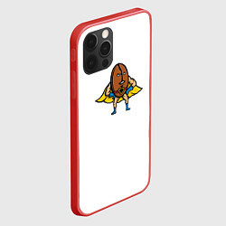 Чехол для iPhone 12 Pro Max Кофейный Супергерой, цвет: 3D-красный — фото 2