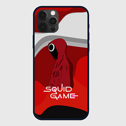 Чехол для iPhone 12 Pro Max Игра в кальмара, цвет: 3D-черный