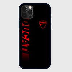 Чехол iPhone 12 Pro Max DUCATI BLACK RED LINE