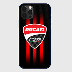 Чехол iPhone 12 Pro Max DUCATI CARBON LOGO ITALY CONCERN