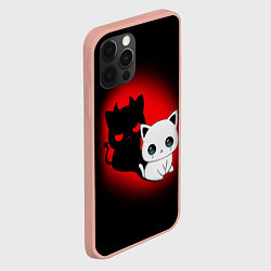 Чехол для iPhone 12 Pro Max КОТИК ДЬЯВОЛ KITTY DEVIL, цвет: 3D-светло-розовый — фото 2
