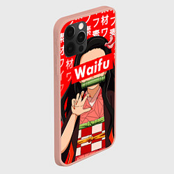 Чехол для iPhone 12 Pro Max Waifu - Незуко Комадо, цвет: 3D-светло-розовый — фото 2