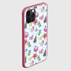 Чехол для iPhone 12 Pro Max Good New Year Spirit, цвет: 3D-малиновый — фото 2