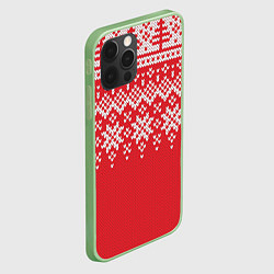 Чехол для iPhone 12 Pro Max Knitted Pattern, цвет: 3D-салатовый — фото 2