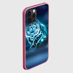 Чехол для iPhone 12 Pro Max Молниеносный тигр, цвет: 3D-малиновый — фото 2