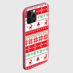 Чехол для iPhone 12 Pro Max Christmas Deer, цвет: 3D-малиновый — фото 2