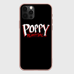 Чехол для iPhone 12 Pro Max Poppy Playtime: Logo, цвет: 3D-светло-розовый