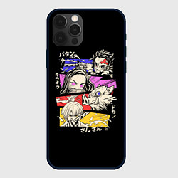 Чехол для iPhone 12 Pro Max КЛИНОК РАССЕКАЮЩИЙ ДЕМОНОВ, ГЕРОИ АНИМЕ, цвет: 3D-черный