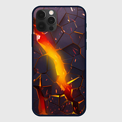 Чехол для iPhone 12 Pro Max ТРЕХМЕРНЫЕ ИСКРЫ 3D ПЛИТЫ 3D ИСКРЫ, цвет: 3D-черный