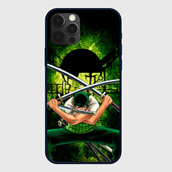Чехол для iPhone 12 Pro Max Зоро Ророноа с катанами Ван пис, цвет: 3D-черный