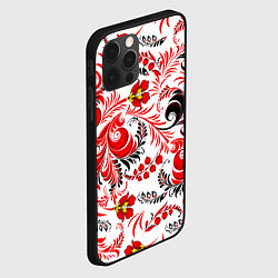 Чехол для iPhone 12 Pro Max Русская национальная роспись, цвет: 3D-черный — фото 2