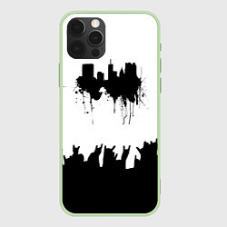Чехол для iPhone 12 Pro Max Black sity Город тьмы, цвет: 3D-салатовый