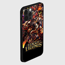 Чехол для iPhone 12 Pro Max LEAGUE OF LEGENDS НЕОН БРЫЗГИ КРАСОК, цвет: 3D-черный — фото 2