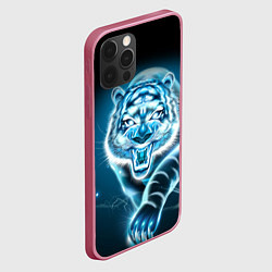 Чехол для iPhone 12 Pro Max НЕНОНОВЫЙ ТИГР 2022 NEON TIGER NEW YEAR, цвет: 3D-малиновый — фото 2