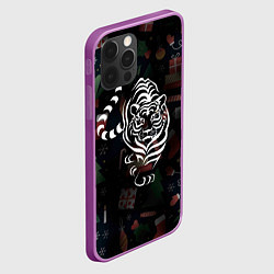 Чехол для iPhone 12 Pro Max Новый год 2022 тигр, цвет: 3D-сиреневый — фото 2