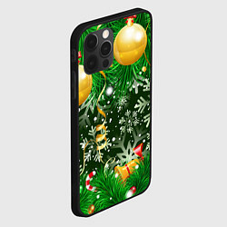 Чехол для iPhone 12 Pro Max Новогоднее Настроение Елка, цвет: 3D-черный — фото 2