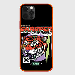 Чехол для iPhone 12 Pro Max Поточи зубки тигр 2022, цвет: 3D-красный