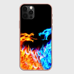Чехол iPhone 12 Pro Max FIRE DRAGONS ОГНЕННЫЕ ДРАКОНЫ