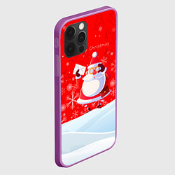 Чехол для iPhone 12 Pro Max Дед Мороз с подарочным конвертом, цвет: 3D-сиреневый — фото 2