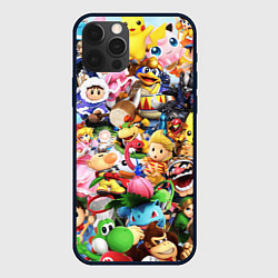 Чехол iPhone 12 Pro Max SUPER SMASH BROS ГЕРОИ ИГРЫ